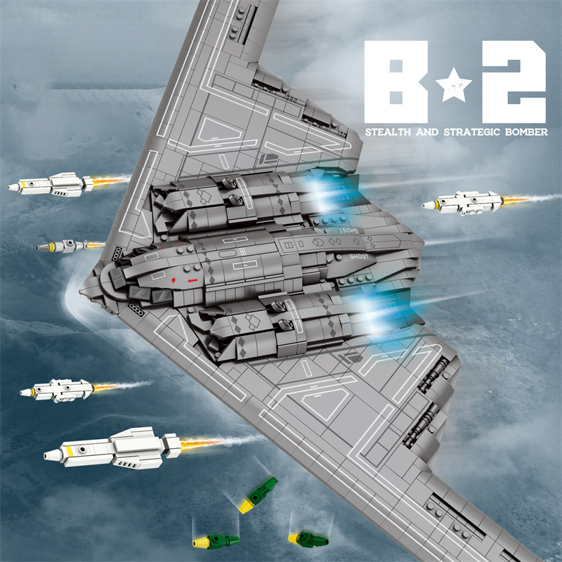 Kids Toys Under £5 - 2063PCS Kids Blocks Toy Military Aircraft