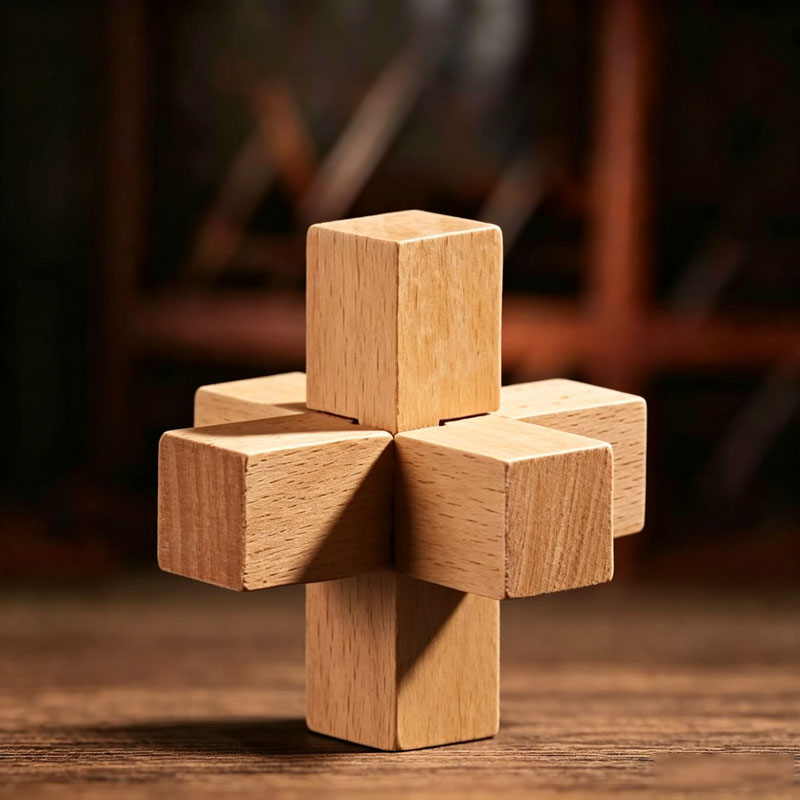 Wooden Puzzle Kids - Easy Disentanglement Brain Teaser Interlocking Wooden