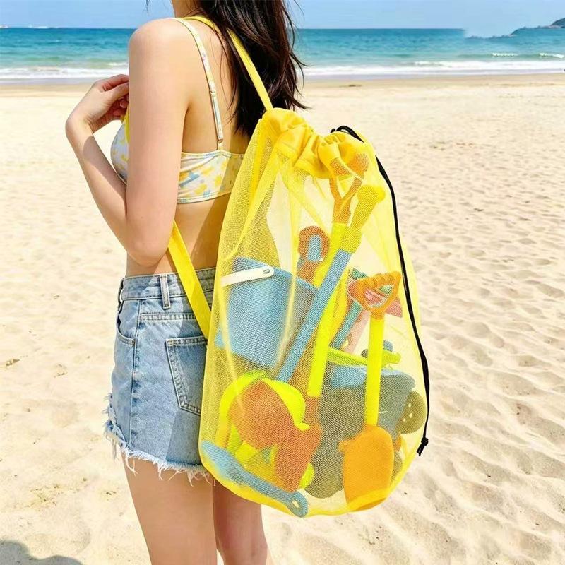 Kids Storage Toys - Large Capacity Portable Mesh Beach Storage