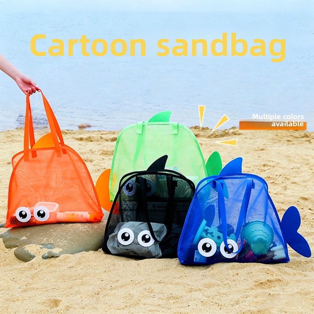 Kids Storage Toys - Kids Mesh Beach Bags Colorful Cartoon