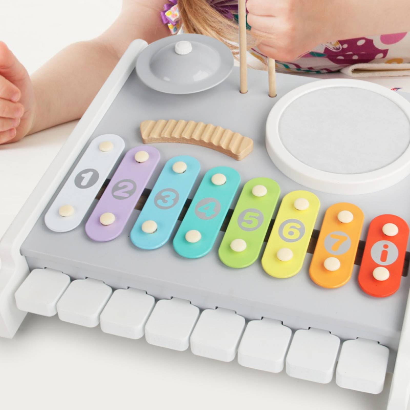 Kids Toys Xylophone - Piano Xylophone Drum Toy Included Mallets