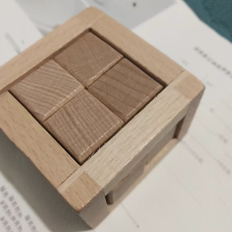 Wooden Puzzle Kids - Educational Disentanglement Toys Interlocking Puzzle Cube