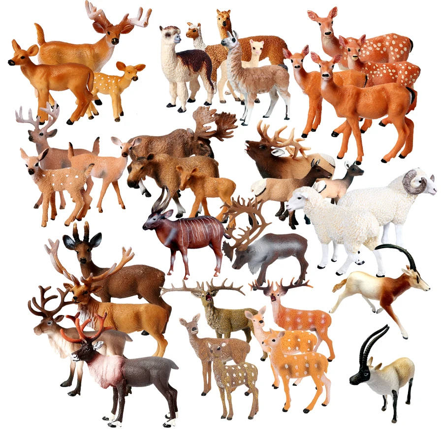 Kids Toys Reviews - Toy Animals Figures Christmas Reindeer Elk