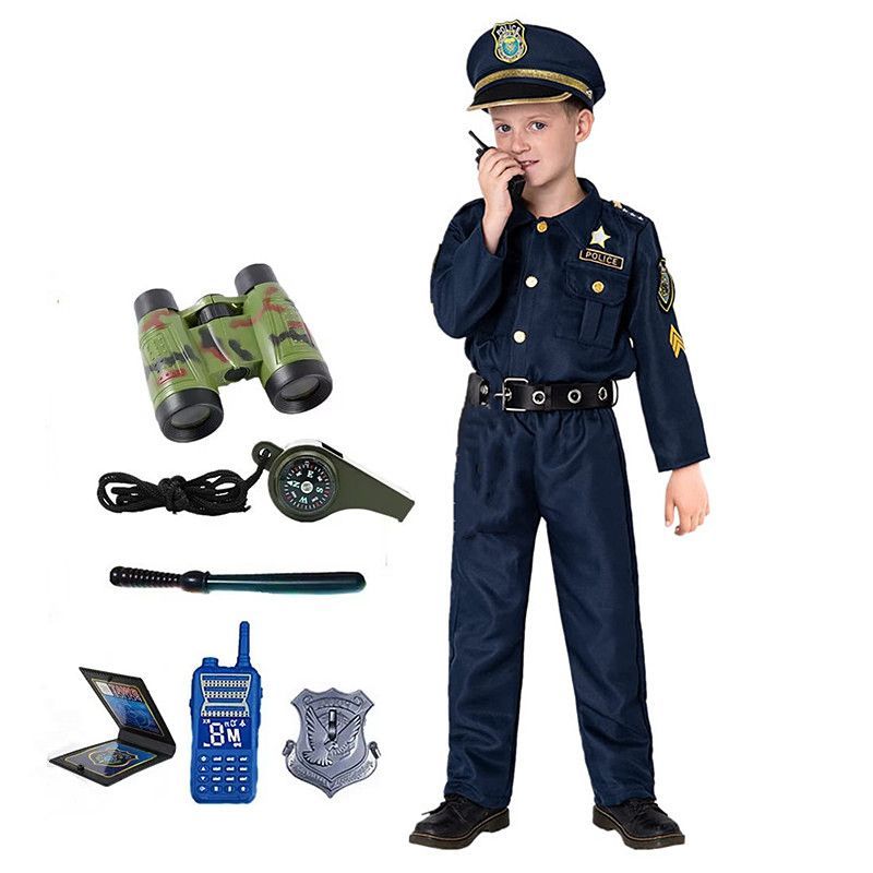 Kids Toys Kit - 3-12Y Cute American Child Police Officer
