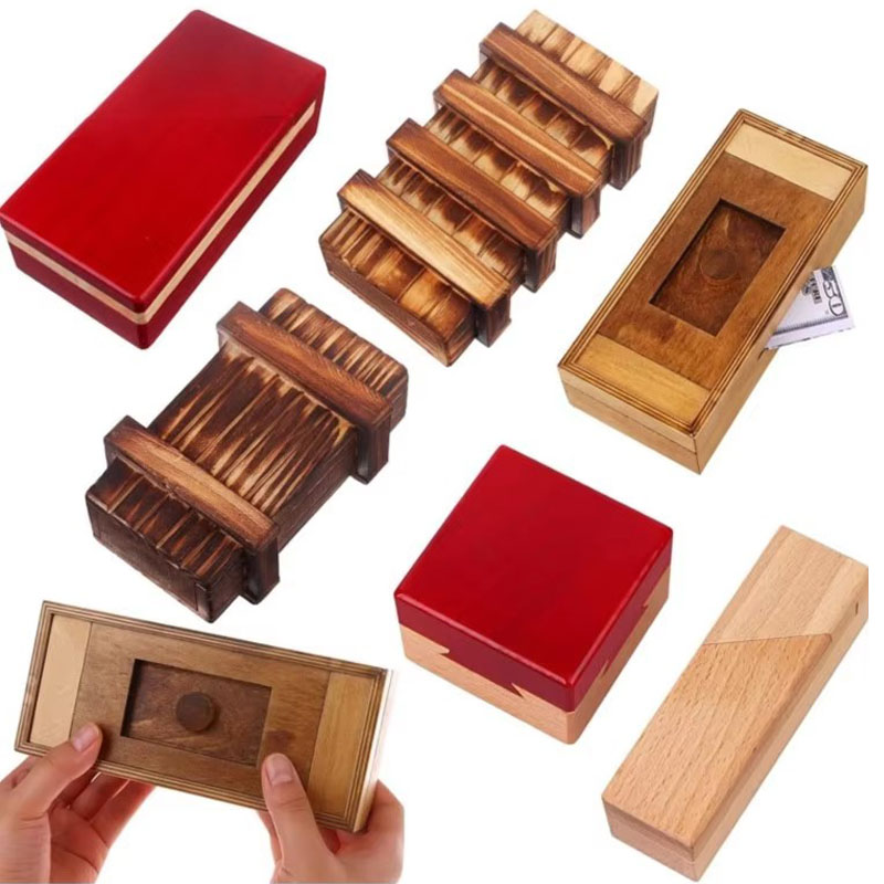Wooden Puzzle Kids - Wooden Puzzle Box with Secret Hidden