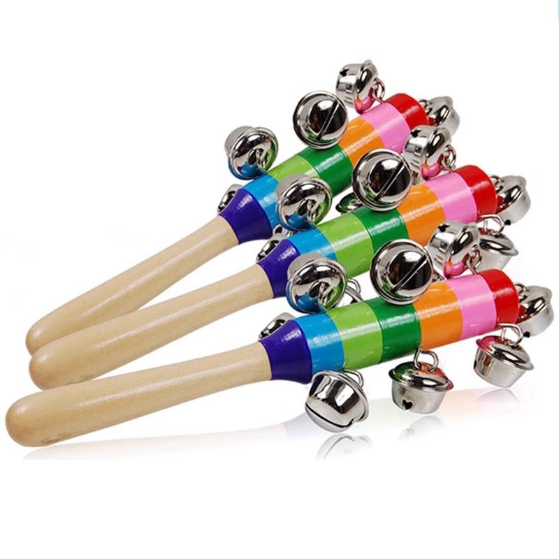 5PCS Wooden Jingle Hand Bells  - огляд і ціна Kids Toys Xylophone