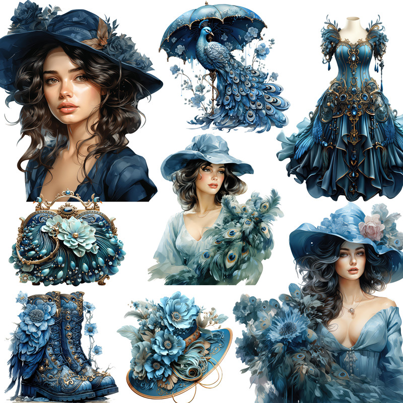 Victoria Peacock Blue Stickers - огляд і ціна Kids Toys Victoria