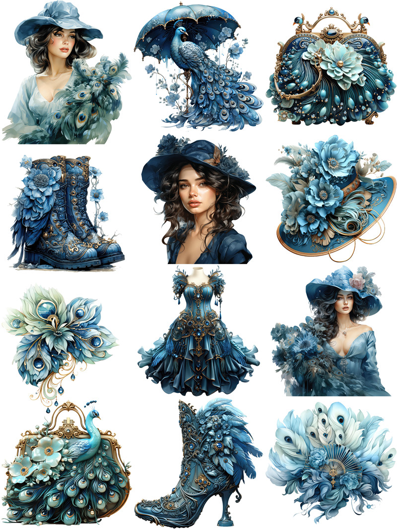 Victoria Peacock Blue Stickers - огляд і ціна Kids Toys Victoria