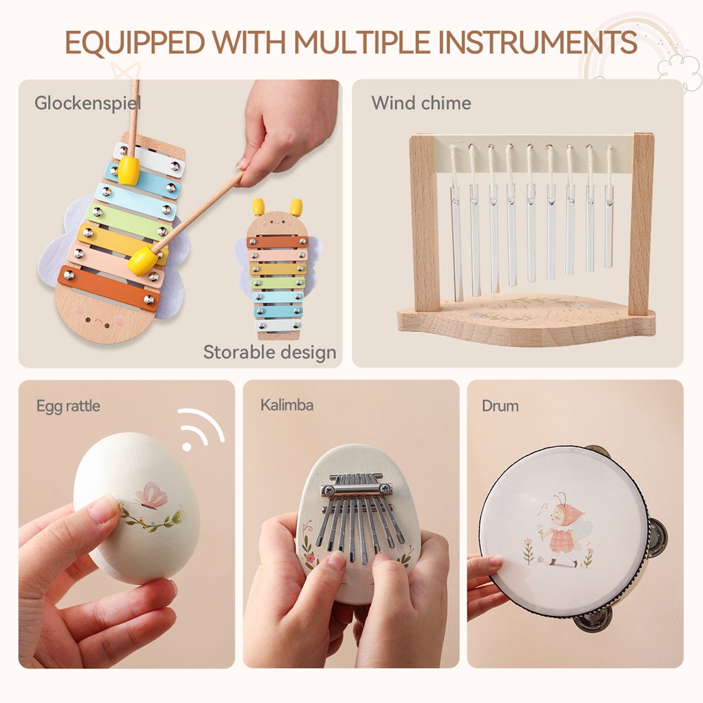 Music Toys Baby Wooden Montess - огляд і ціна Kids Toys Xylophone