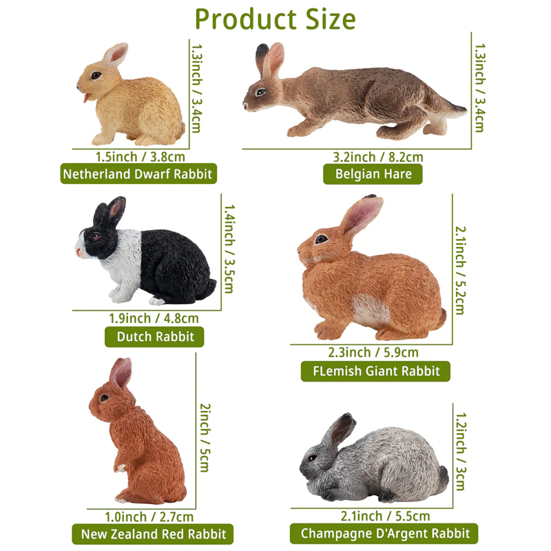 12Pcs Simulation Rabbit Farm A - огляд і ціна Kids Toys Latest