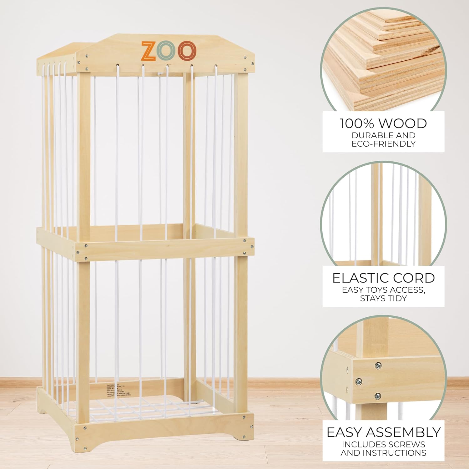 Easy Assembly Large Wooden Plu - огляд і ціна Kids Storage Toys