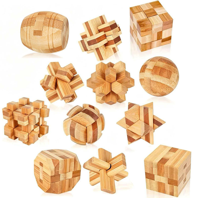 NEW 4.5CM Lu Ban Lock Puzzle B - огляд і ціна Wooden Puzzle Kids