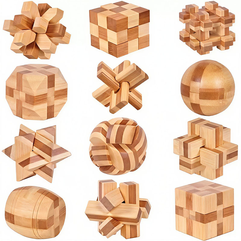 NEW 4.5CM Lu Ban Lock Puzzle B - огляд і ціна Wooden Puzzle Kids