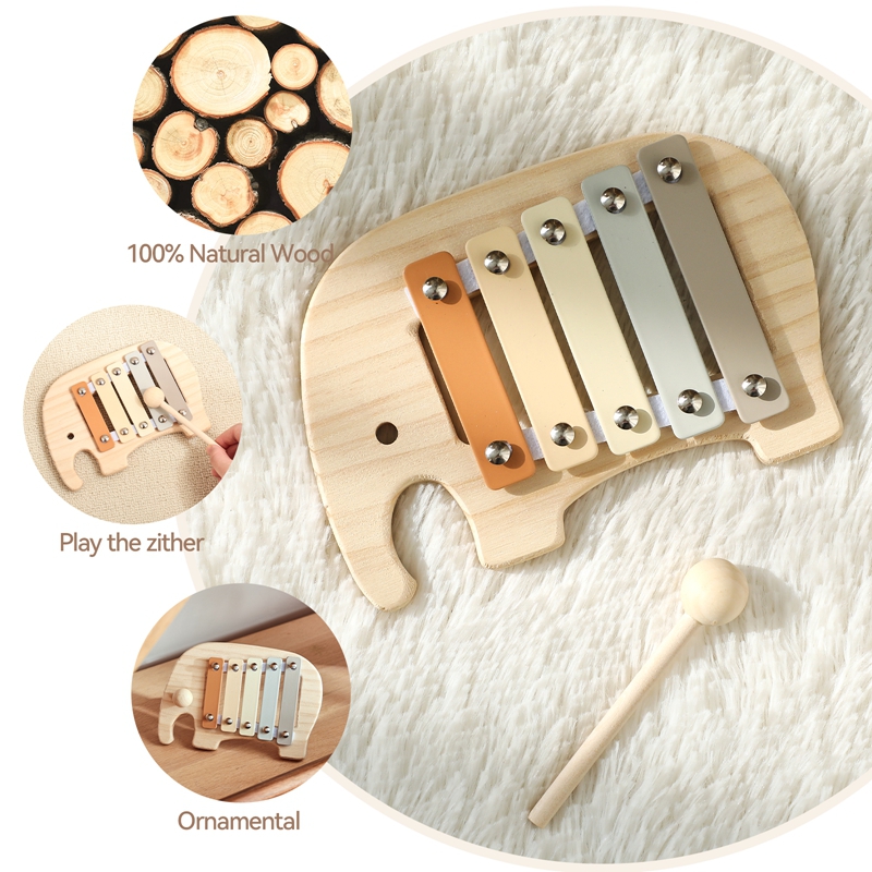 Montessori Wooden 5 Tones Mult - огляд і ціна Kids Toys Xylophone
