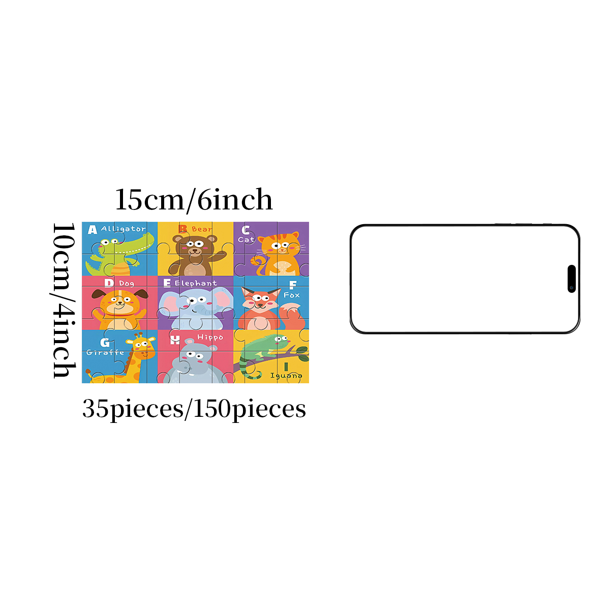 1pc Animal Bear  Kids Educatio - огляд і ціна Wooden Puzzle Kids