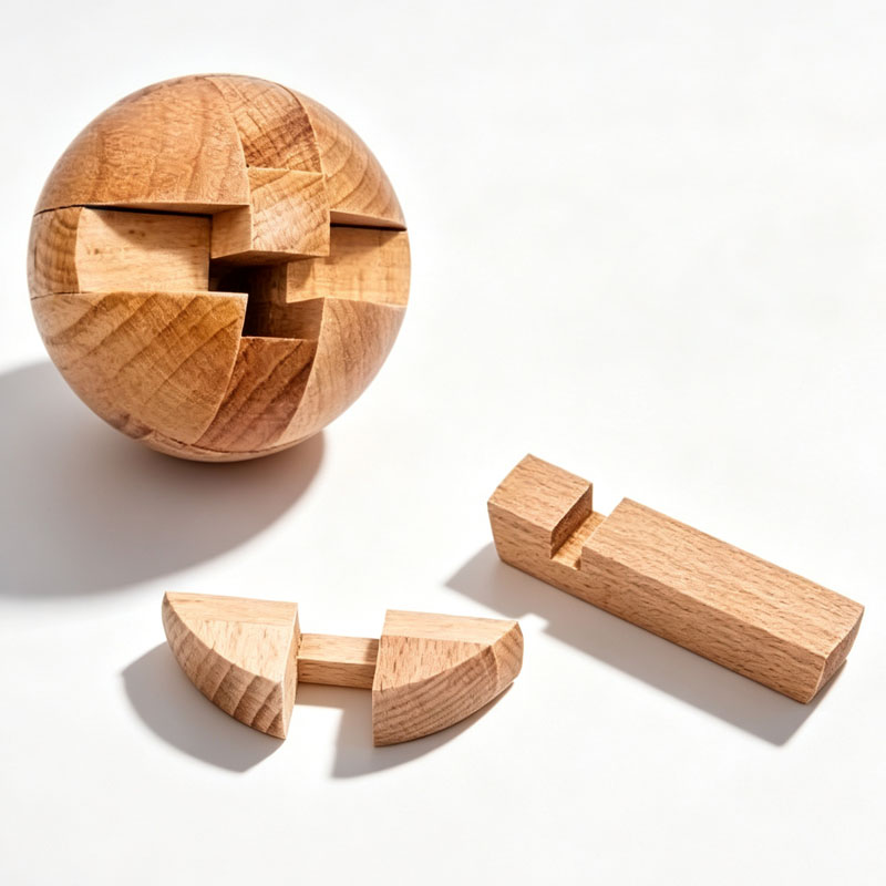 Classic Wooden Puzzle Ball Mag - огляд і ціна Wooden Puzzle Kids