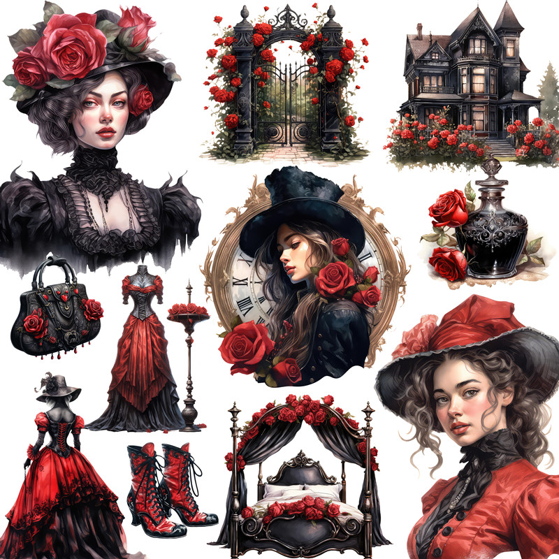 Victoria Black Rose Stickers C - огляд і ціна Kids Toys Victoria