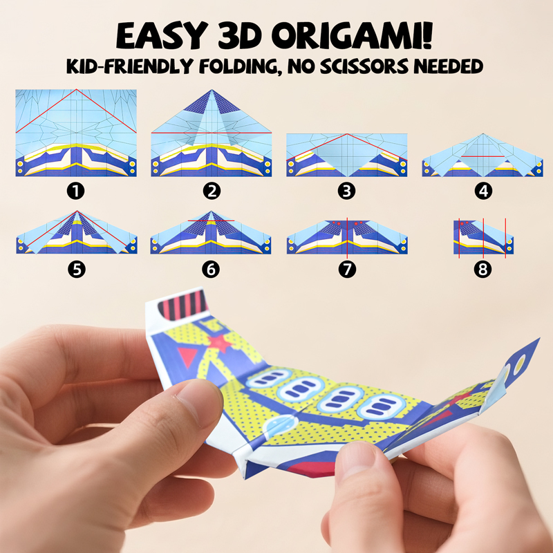 36 Sheets Paper Airplane Origa - огляд і ціна Kids Toys Kit