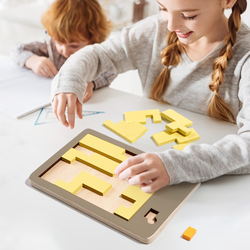 Wooden Geometric Puzzles Chall - огляд і ціна Wooden Puzzle Kids